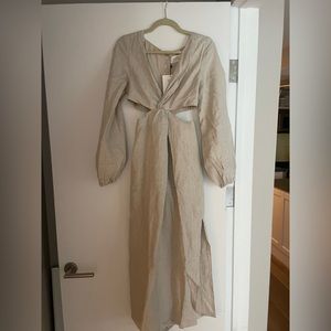 Dissh linen twist dress NWT